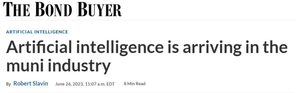 AI and the muni industry