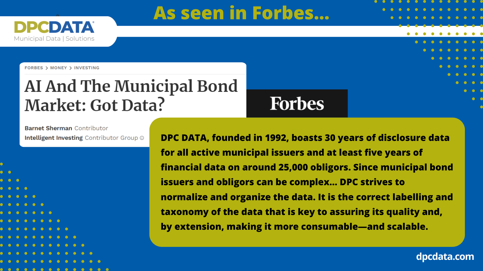 AI and the Municipal Bonds Market: Got Data?